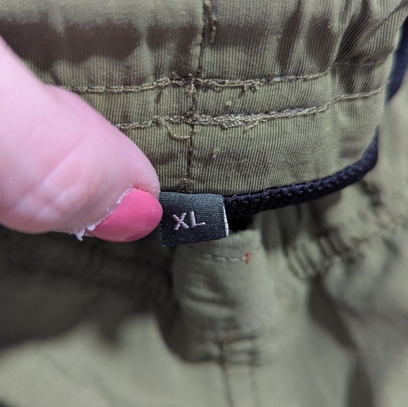 Eddie Bauer Mens Shorts Hybrid Green Nylon Swim Trunks Mesh Lined Drawstring XL - Picture 4 of 10